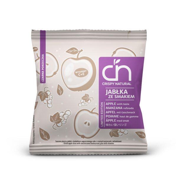 Chipsy Jabłko czarna porzeczka z witaminami 18g CRISPY NATURAL