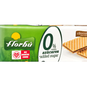 Wafelki nadziewane kakaowe bez dodatku cukrów 150g FLORBU