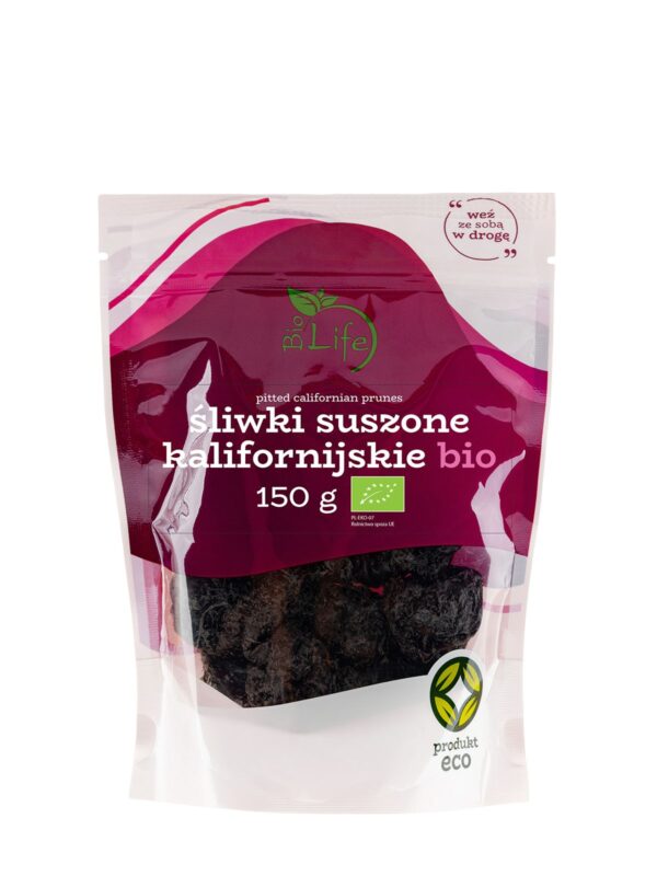 Śliwki kalifornijskie bez pestki BIO 150g BIOLIFE