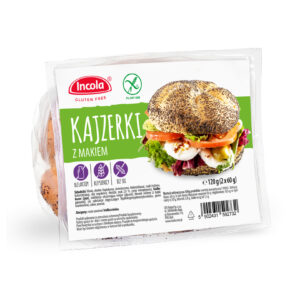 Bezglutenowa Bułka kajzerka z makiem 120g INCOLA
