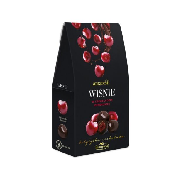 Wiśnie w czekoladzie deserowej 80g AMARESTI