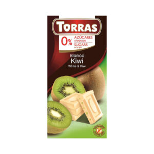 Czekolada biała z kiwi bez dodatku cukrów 75g TORRAS