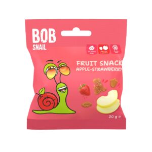 Żelki owocowe Fruit Snack Jabłko Truskawka 20g BOB SNAIL