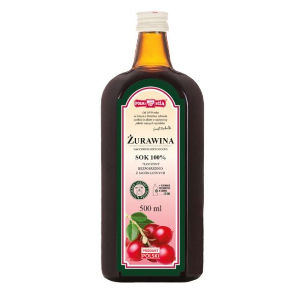 Sok z żurawiny 100% 500ml POLSKA RÓŻA