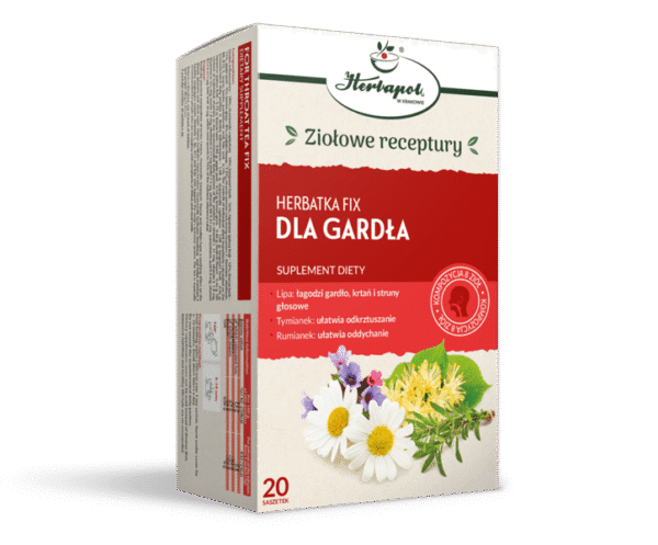 Herbatka dla gardła 20x2g HERBAPOL KRAKÓW