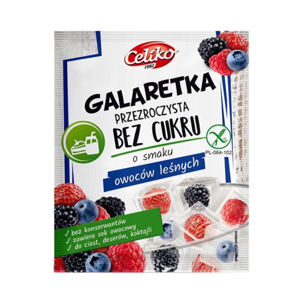 Galaretka o smaku owoców leśnych bez dodatku cukrów 14g CELIKO