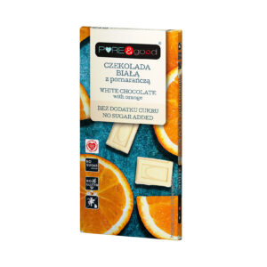 Czekolada biała z pomarańczą bez dodatku cukru 75g PURE&GOOD
