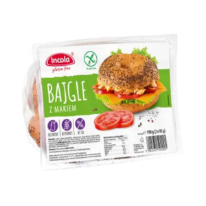 Bezglutenowe Bajgle z makiem 190g INCOLA