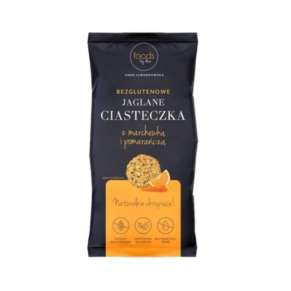 Ciastka jaglane marchewka pomarańcza bezglutenowy 100g LEVANN