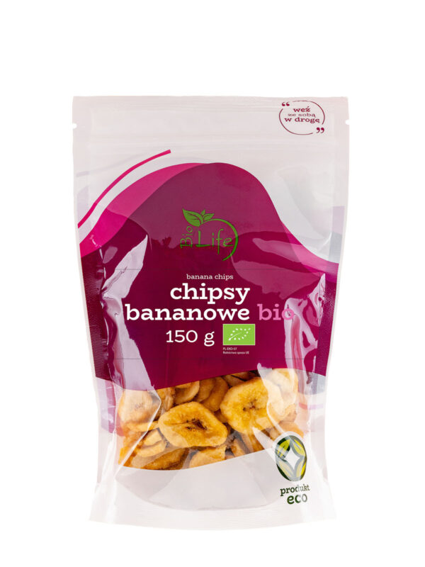 Chipsy bananowe BIO 150g BIOLIFE