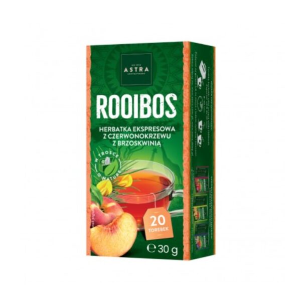 Herbata rooibos z brzoskwinią 20 torebek ASTRA