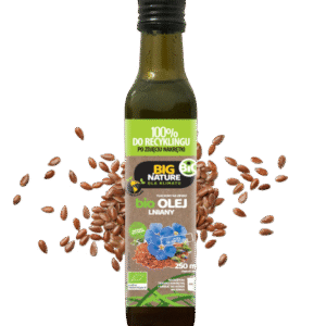Olej lniany tłoczony na zimno BIO 250ml BIG NATURE