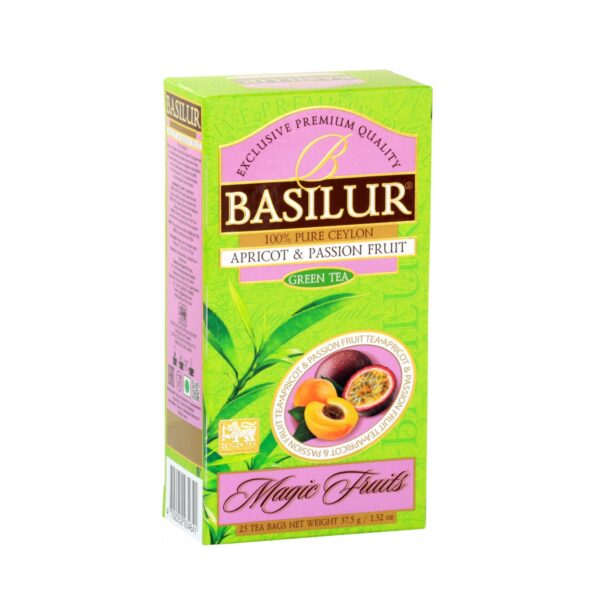 Herbata zielona - Apricot&Passion Fruit saszetka 25x1,5g BASILUR