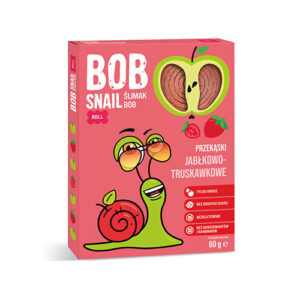 Przekąska jabłkowo-truskawkowa bez dodatku cukrów 60g BOB SNAIL