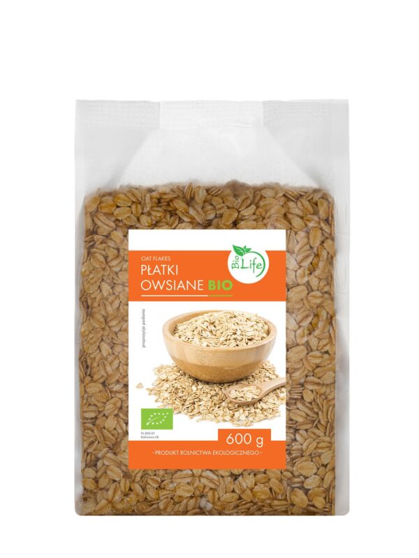 Płatki owsiane BIO 600g BIOLIFE