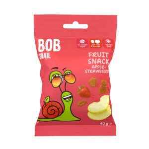 Żelki owocowe Fruit Snack Jabłko Truskawka 40g BOB SNAIL