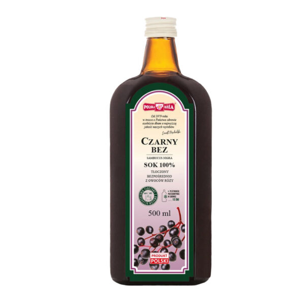 Sok z czarnego bzu 100% 500ml POLSKA RÓŻA