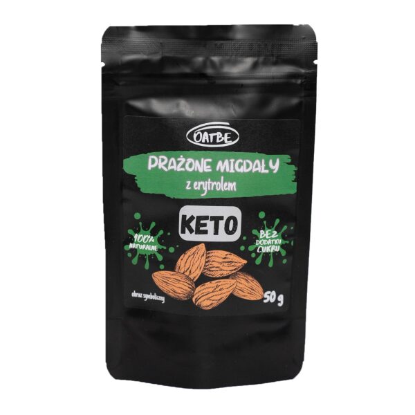Migdały prażone z erytrolem KETO 50g OATBE