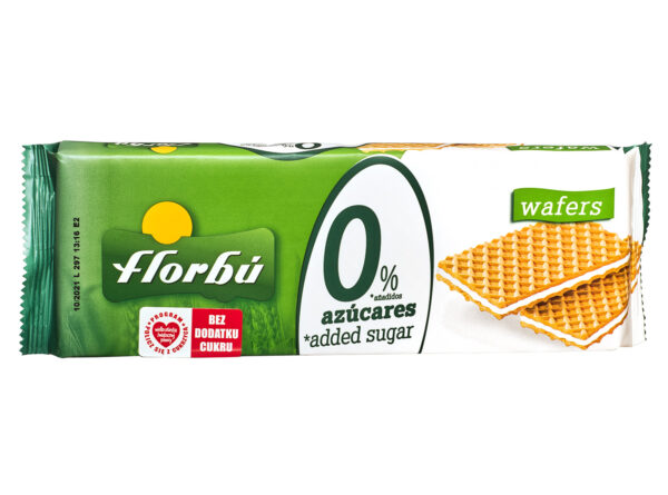 Wafelki nadziewane bez dodatku cukrów 150g FLORBU