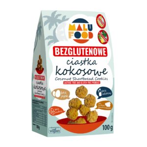 Ciastka kokosowe bezglutenowe bez dodatku cukru 100g MALU FOOD