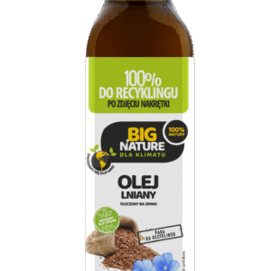 Olej lniany tłoczony na zimno 250ml BIG NATURE