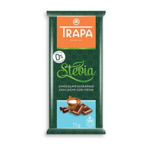Czekolada mleczna ze stewią bez dodatku cukrów 75g TRAPA
