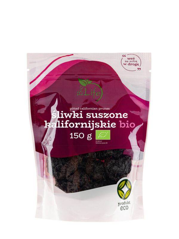 Śliwki kalifornijskie bez pestki BIO 150g BIOLIFE
