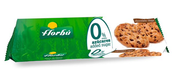 Ciastka z kawałkami czekolady bez dodatku cukrów 120g FLORBU