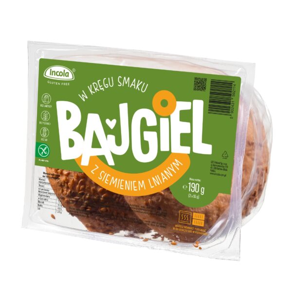 Bezglutenowe Bajgle z siemieniem 190g INCOLA
