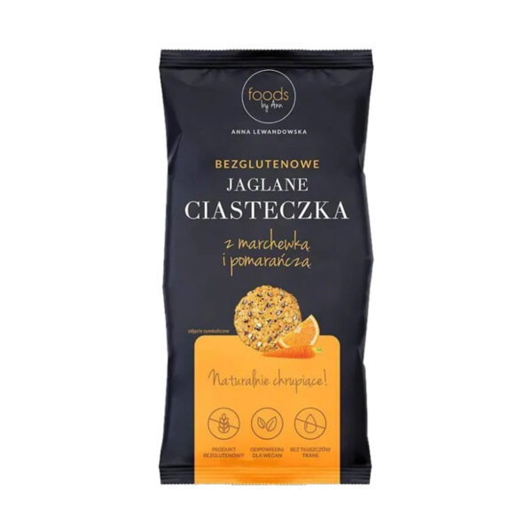 Ciastka jaglane marchewka pomarańcza bezglutenowy 100g LEVANN