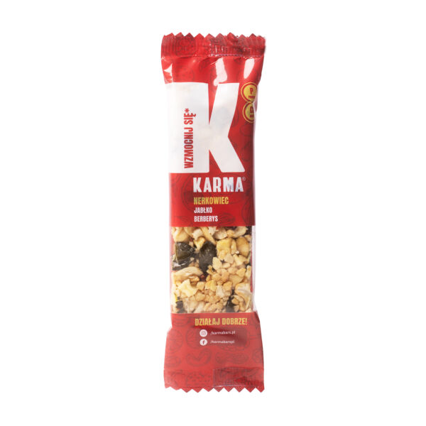 Baton WZMOCNIJ SIĘ Jabłko, nerkowiec 40g KARMA BARS
