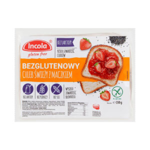 Chleb świeży z maczkiem bezglutenowy 350g INCOLA chleb bez glutenu