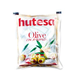 Oliwki w woreczku zielone z pastą paprykową 180g HUTESA