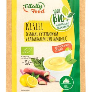 Kisiel cytrynowy z rabarbarem i witaminą C BIO 38g VITALLY FOOD
