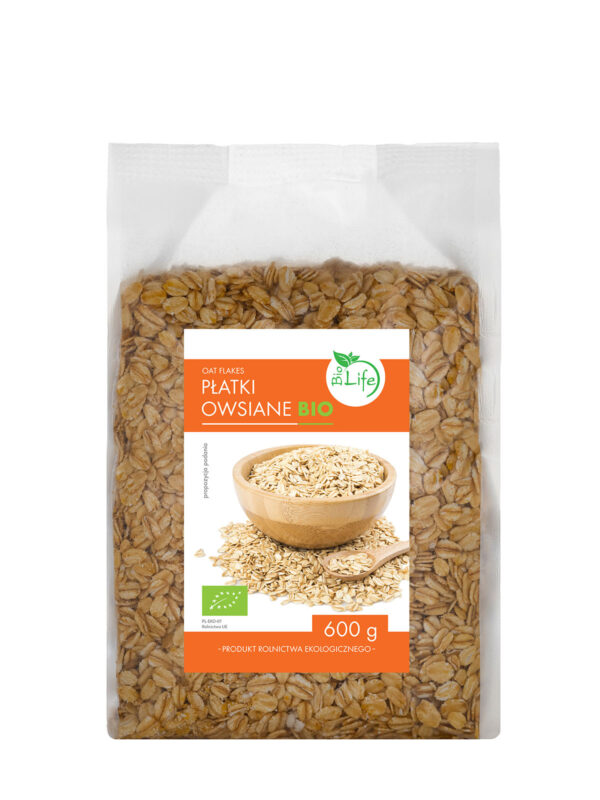 Płatki owsiane BIO 600g BIOLIFE