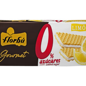 Wafelki nadziewane cytrynowe bez dodatku cukrów 150g FLORBU