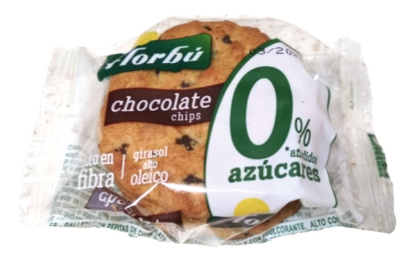 Ciastka z kawałkami czekolady bez dodatku cukrów 45g FLORBU
