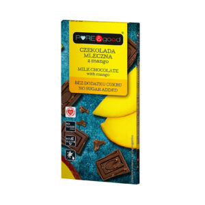 Czekolada mleczna z mango bez dodatku cukru 75g PURE&GOOD