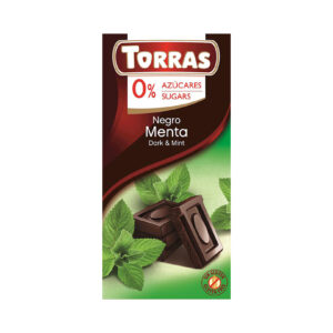 Czekolada gorzka z miętą bez dodatku cukrów 75g TORRAS
