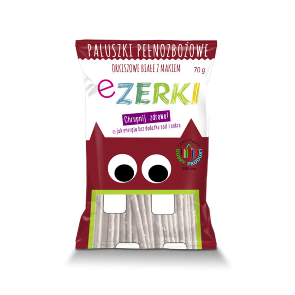 Paluszki orkiszowe białe z makiem 70g eZERKI