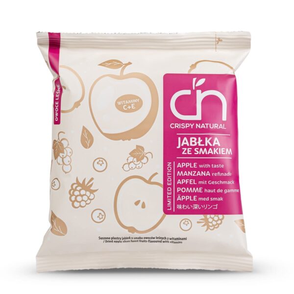 Chipsy z jabłka o smaku owoców leśnych z witaminami 18 g CRISPY NATURAL