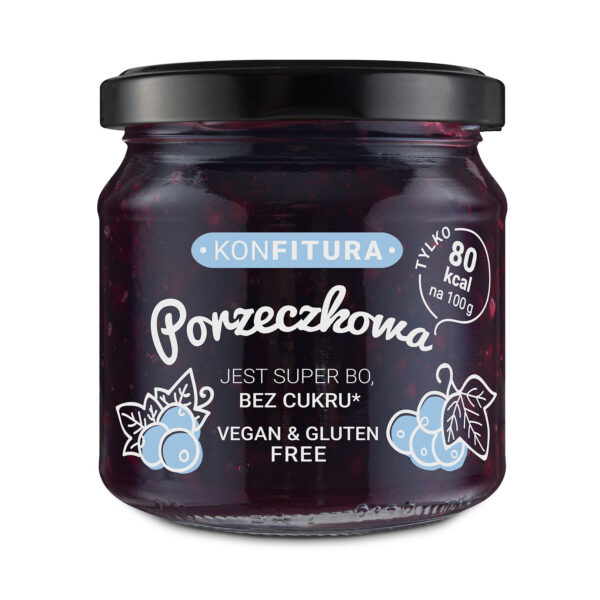 Konfitura owocowa Czarna porzeczka bez dodatku cukru 190g KONFITURA