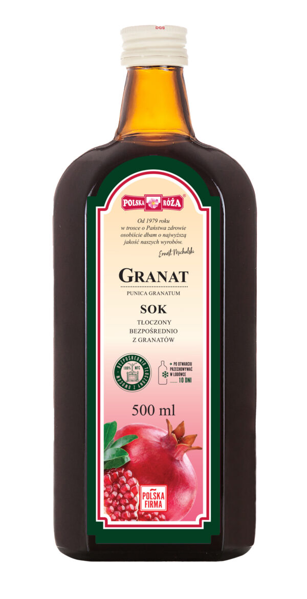 Sok z granatu 100% 500ml POLSKA RÓŻA