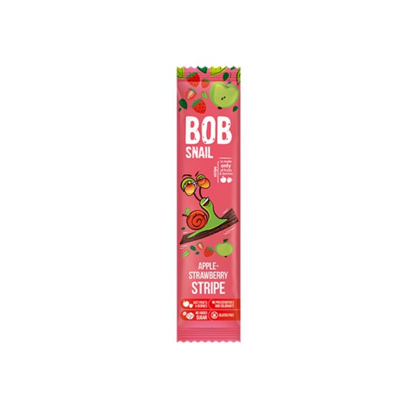 Przekąska jabłkowo-truskawkowa bez dodatku cukrów 14g BOB SNAIL
