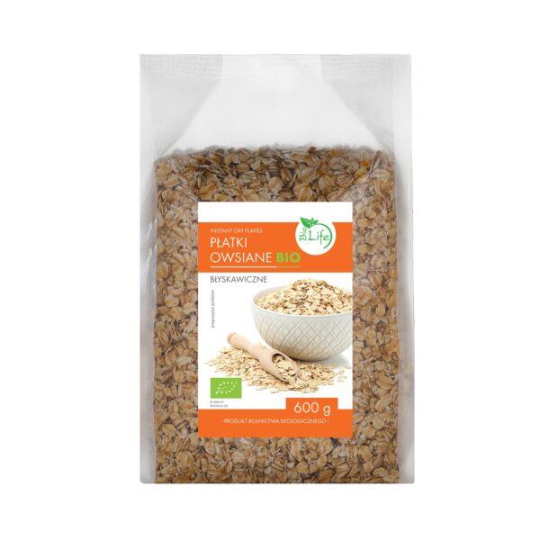 Płatki owsiane błyskawiczne BIO 600g BIOLIFE