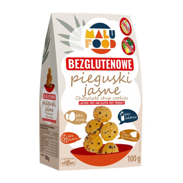 Ciastka pieguski jasne bezglutenowe bez dodatku cukru 100g MALU FOOD