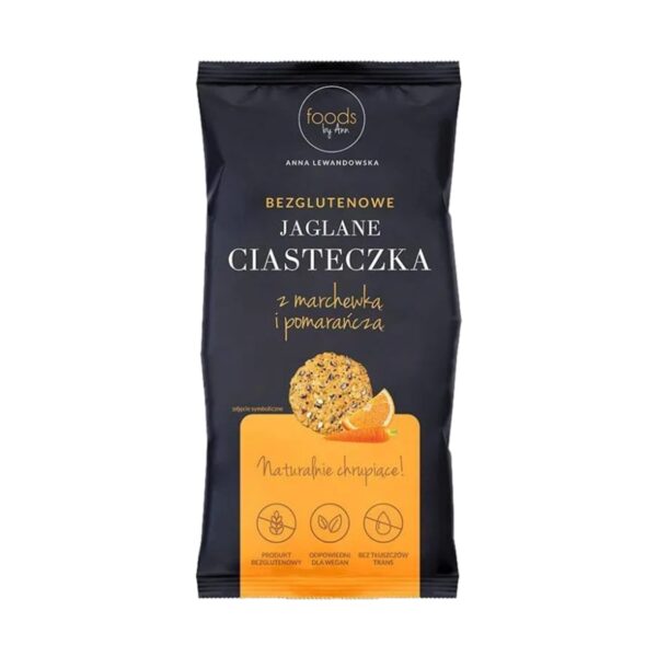 Ciastka jaglane marchewka pomarańcza bezglutenowy 100g LEVANN