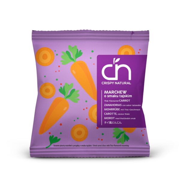 Chipsy marchew o smaku tajskim 18 g CRISPY NATURAL