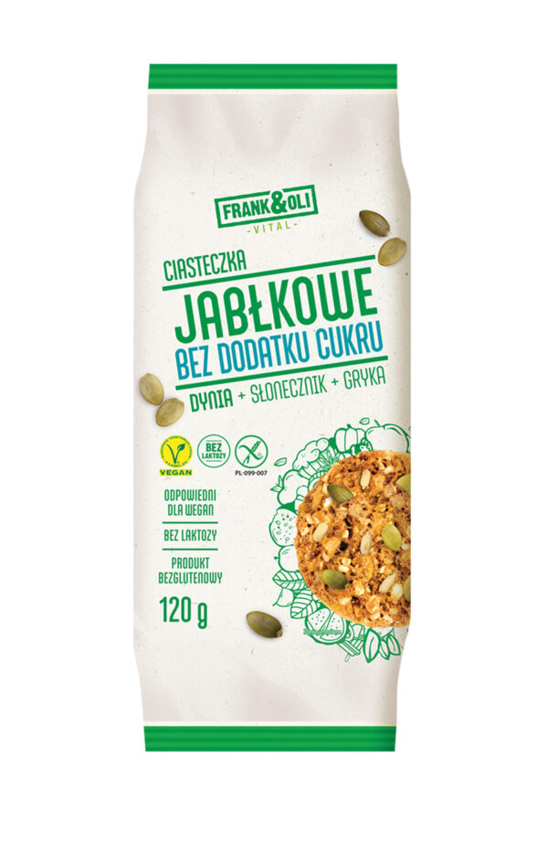 Ciasteczka jabłkowe 120g FRANK&OLI