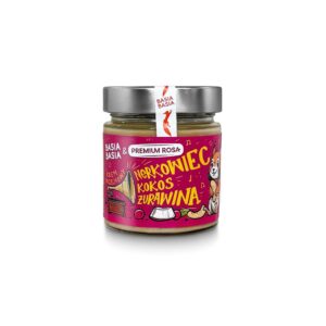 Krem orzechowy nerkowiec z kokosem i żurawiną 195g PREMIUM ROSA & BASIA BASIA